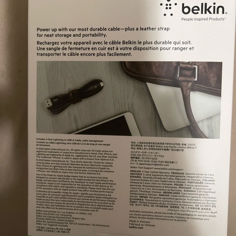 New Belkin Certified 8 Pin Charging Lightning Cable